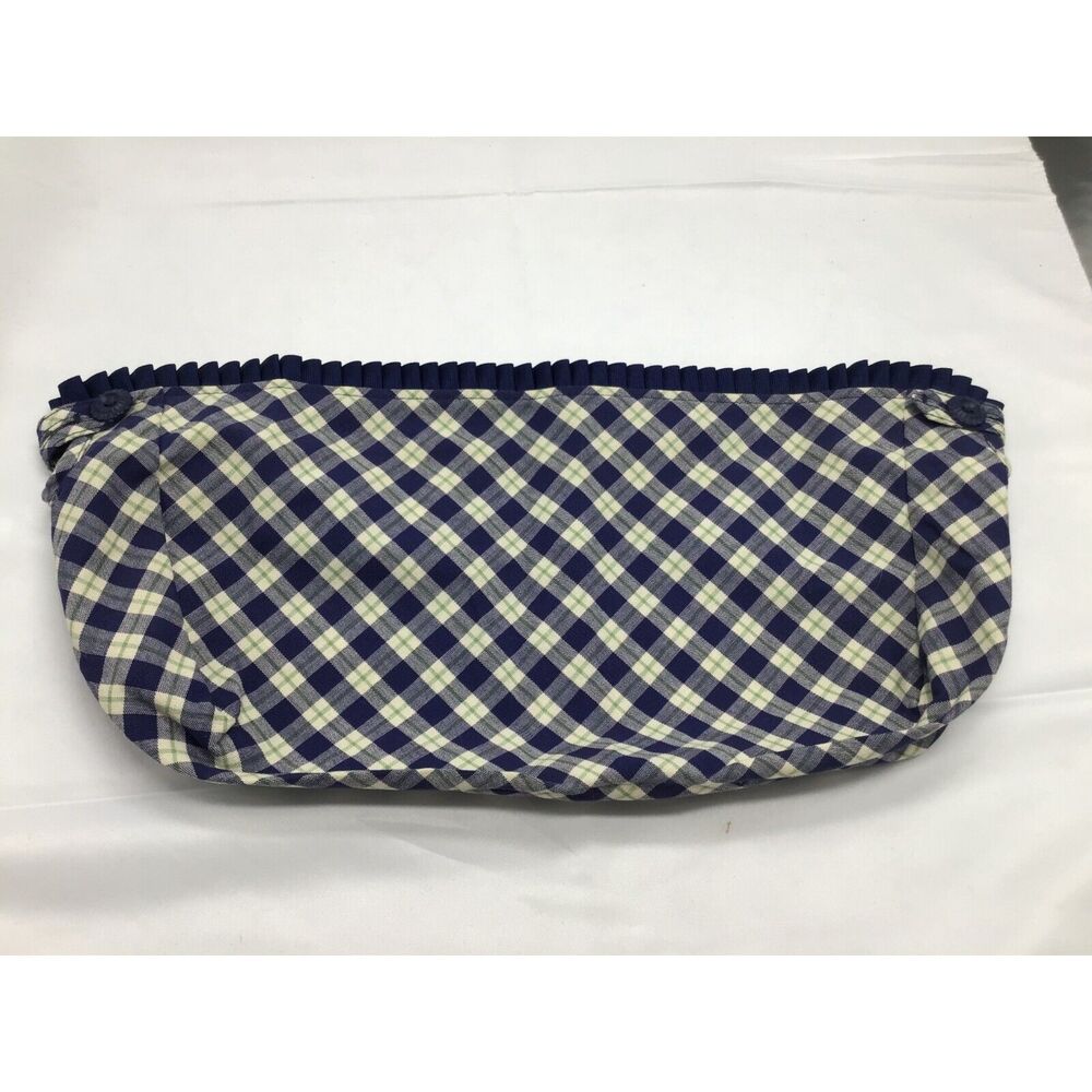 Longaberger Plaid Canning Basket Liner Blue Ribbon Farmhouse Cottagecore 0723G